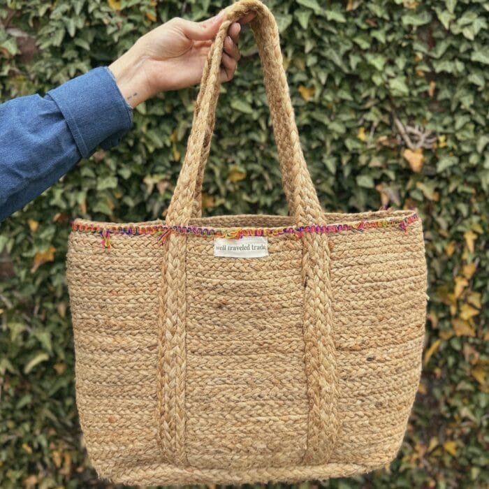 Casually Colorful Jute Bag - Image 2