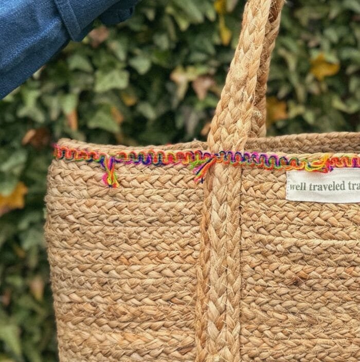 Casually Colorful Jute Bag - Image 1